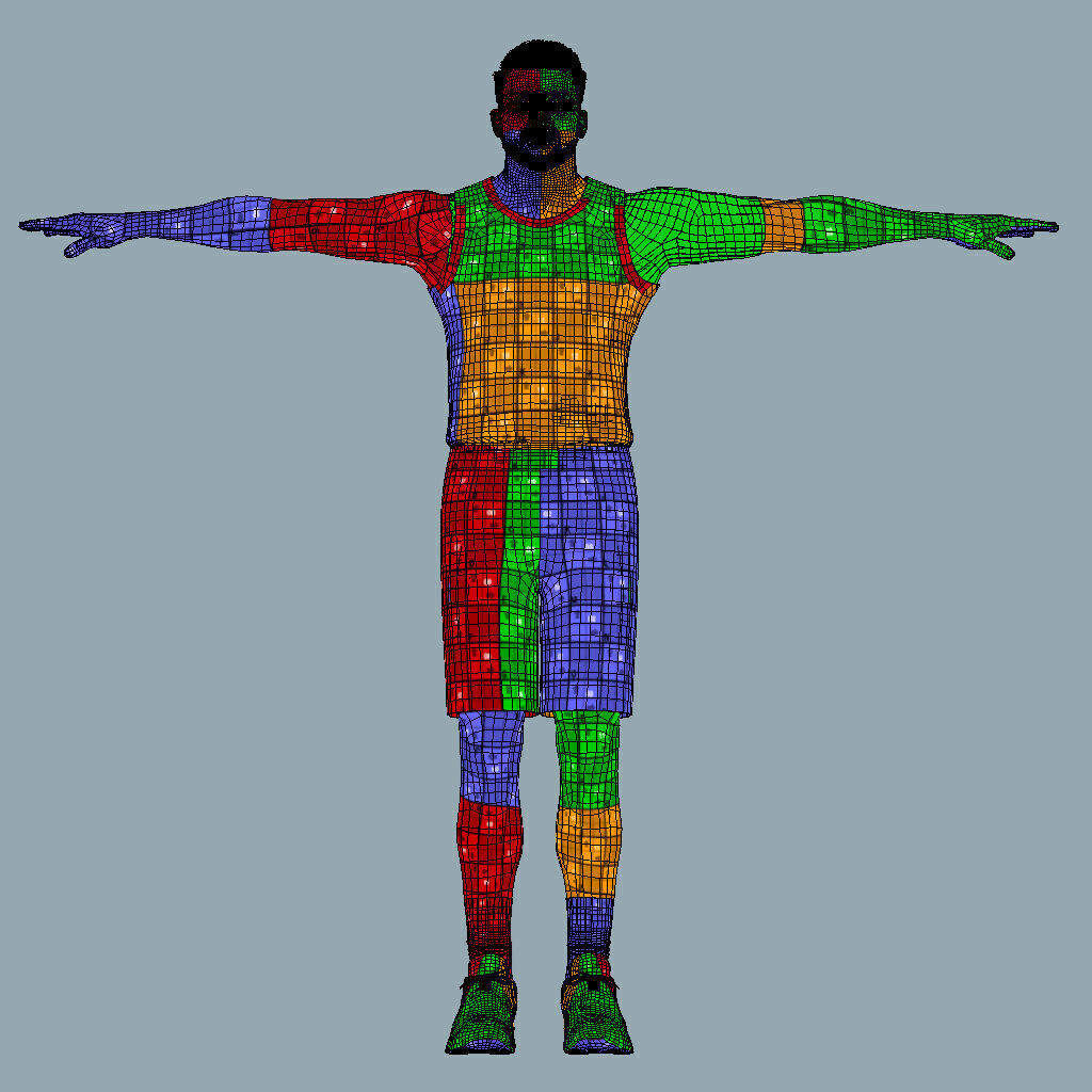T-Pose Rigged Luka Doncic Los Angeles Lakers 3D model_10