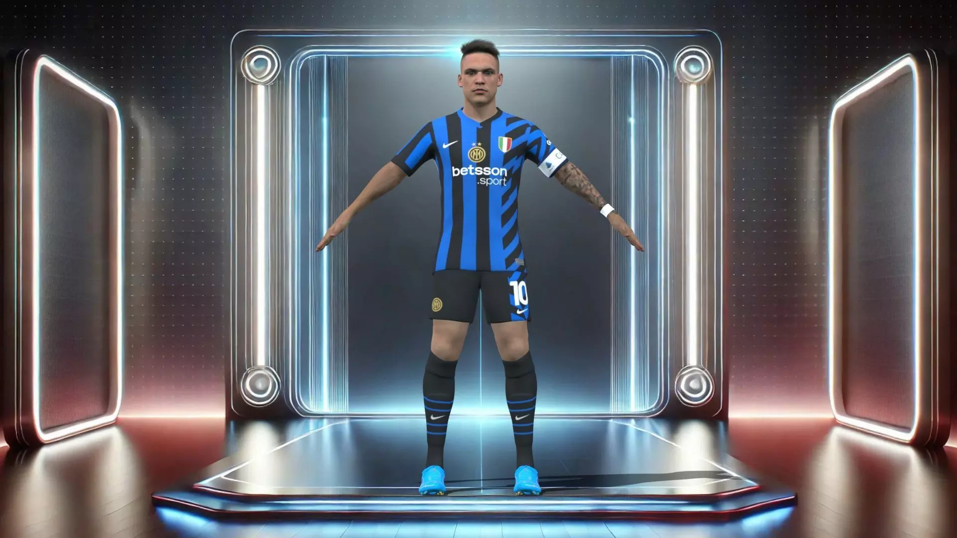 3D Rigged Lautaro Martinez Inter Milan 2025 Low-poly 3D model