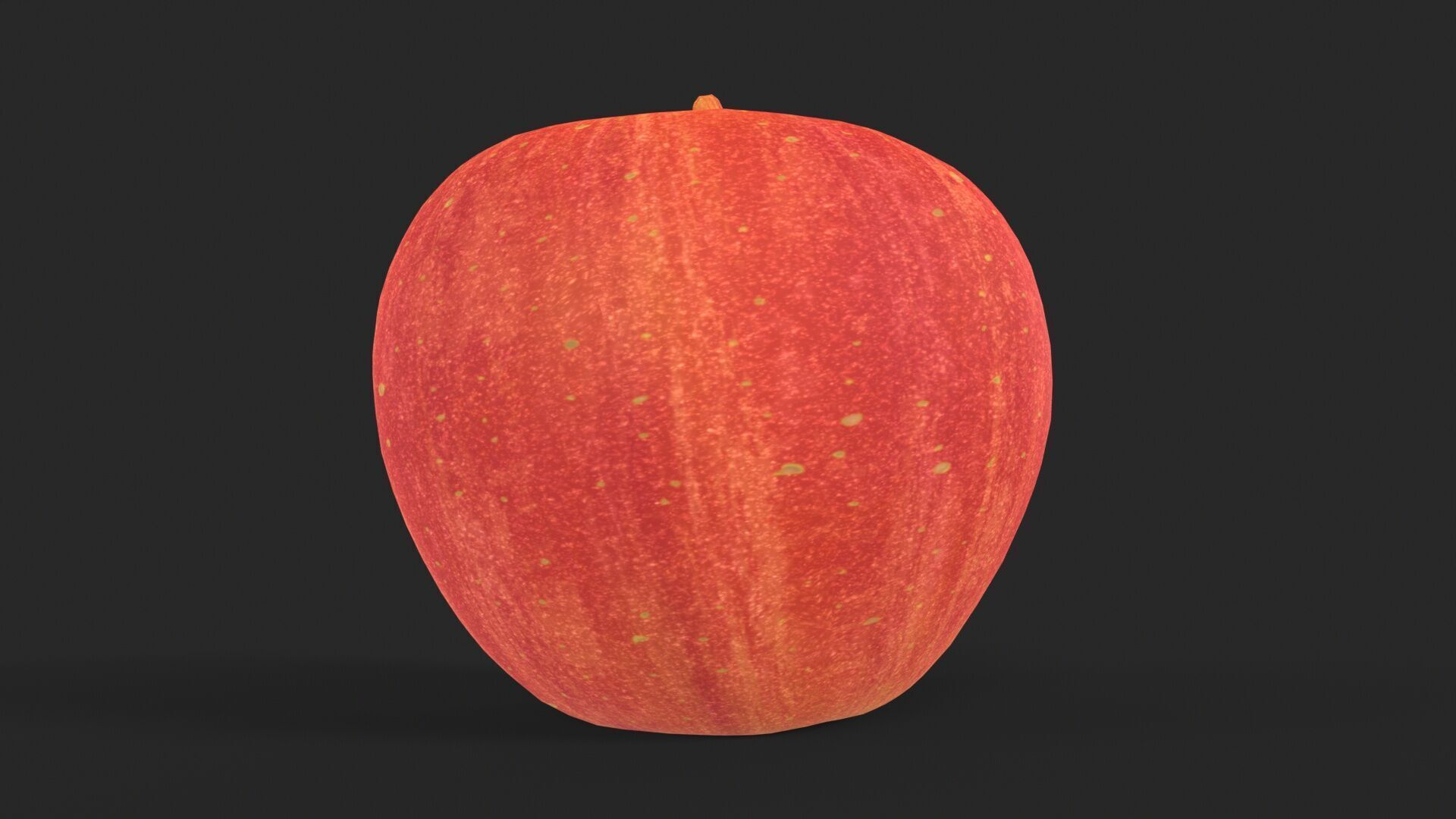 Red Apple Low-poly 3D model_6