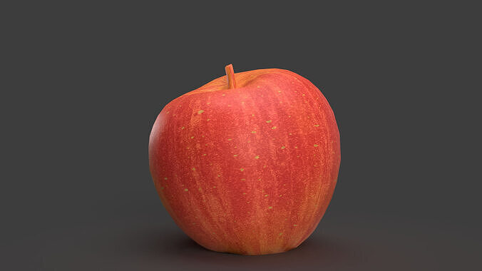 Red Apple Low-poly 3D model