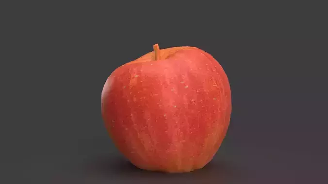Red Apple Low-poly 3D model