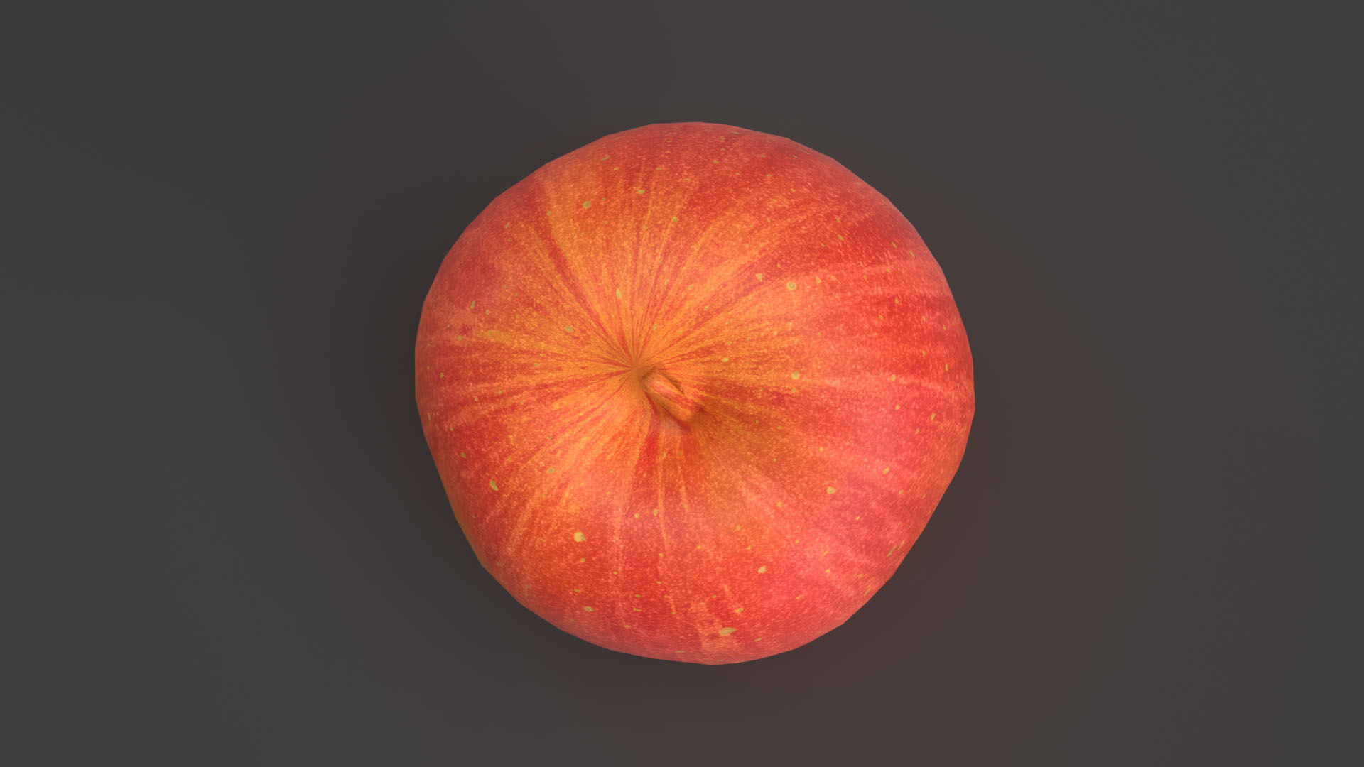 Red Apple Low-poly 3D model_3