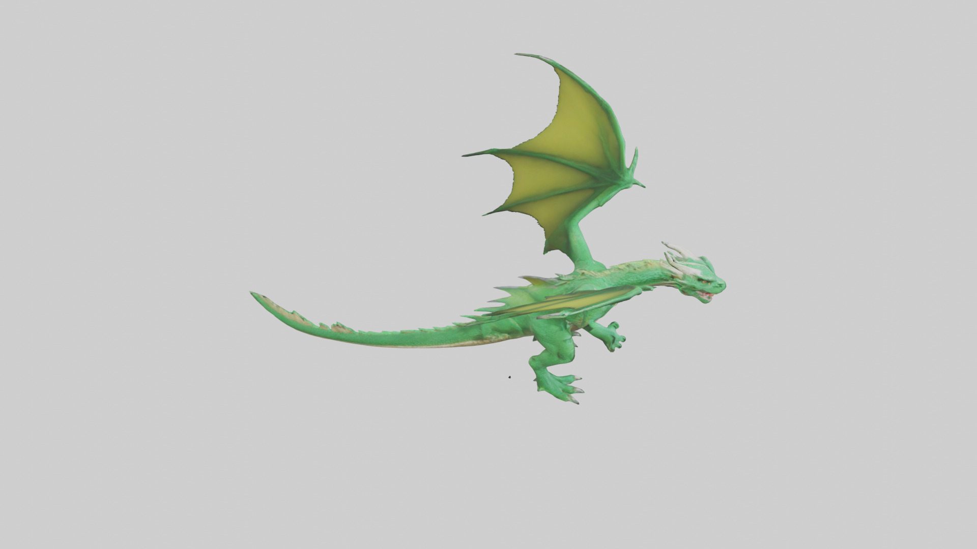 Green Dragon model Low-poly 3D model