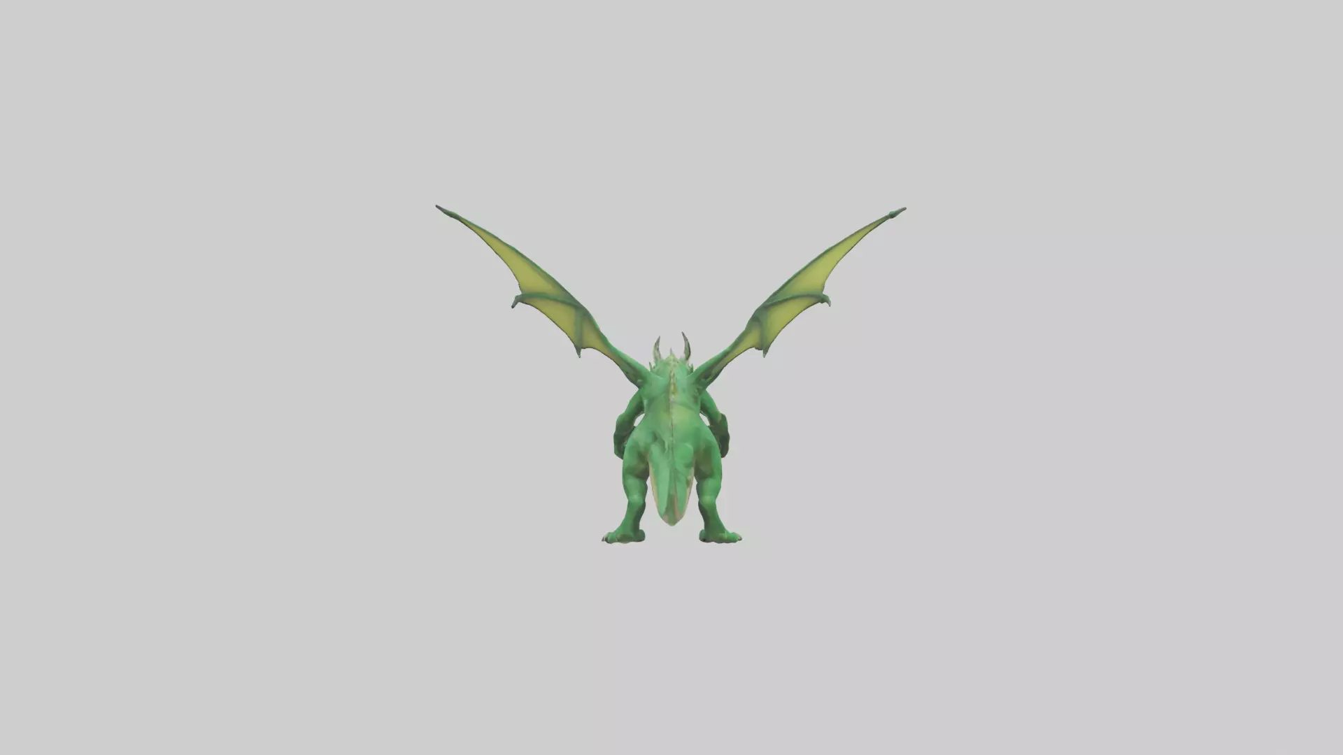 Green Dragon model Low-poly 3D model