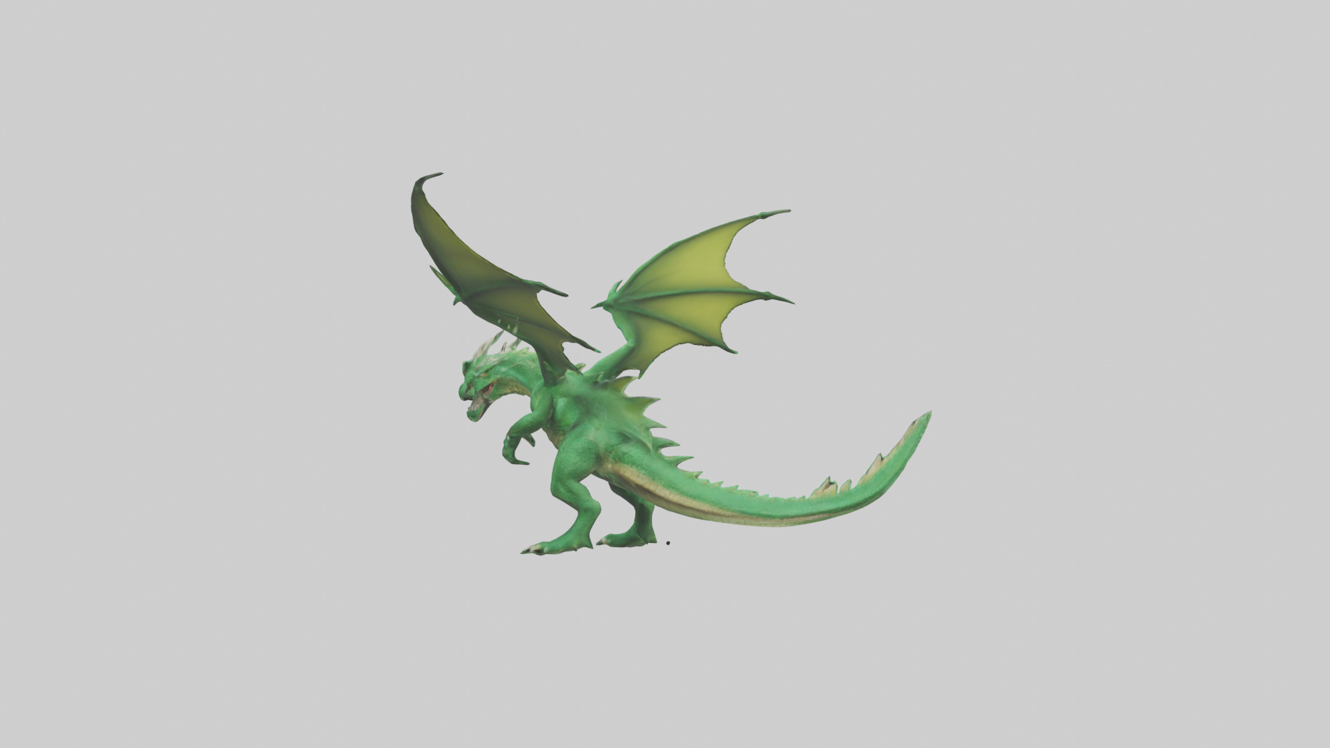Green Dragon model Low-poly 3D model