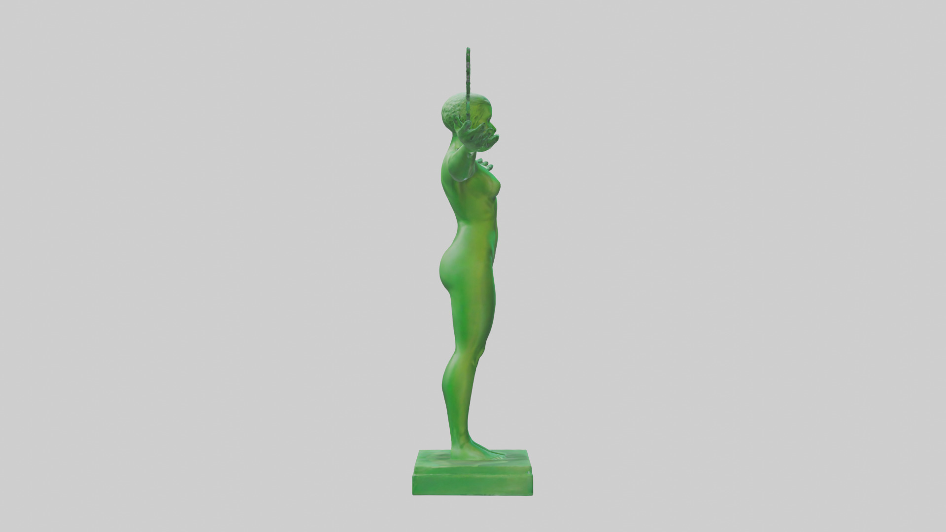 Green Future Statue model Low-poly 3D model_13
