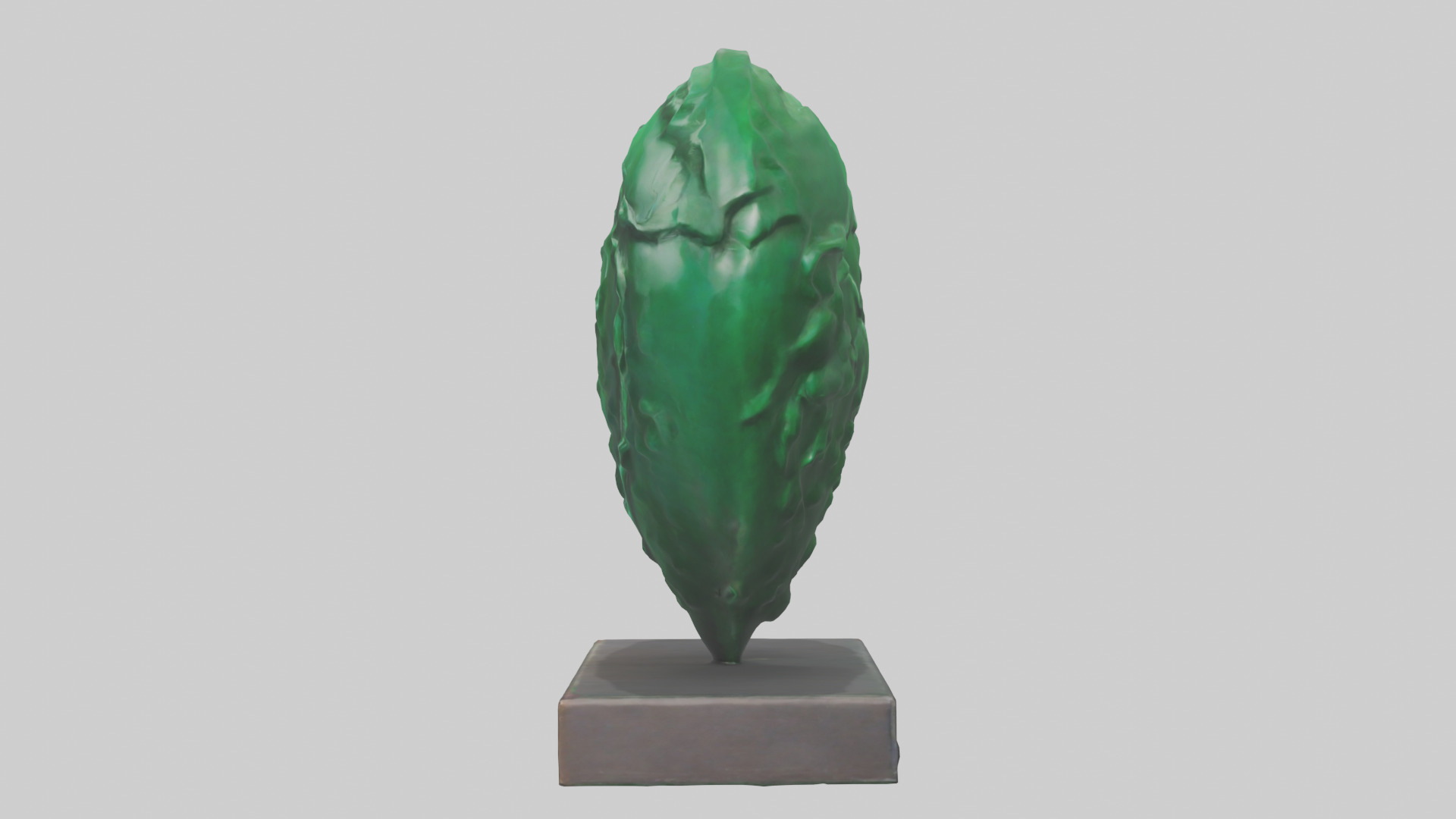 Green Heart Statue model Low-poly 3D model_12