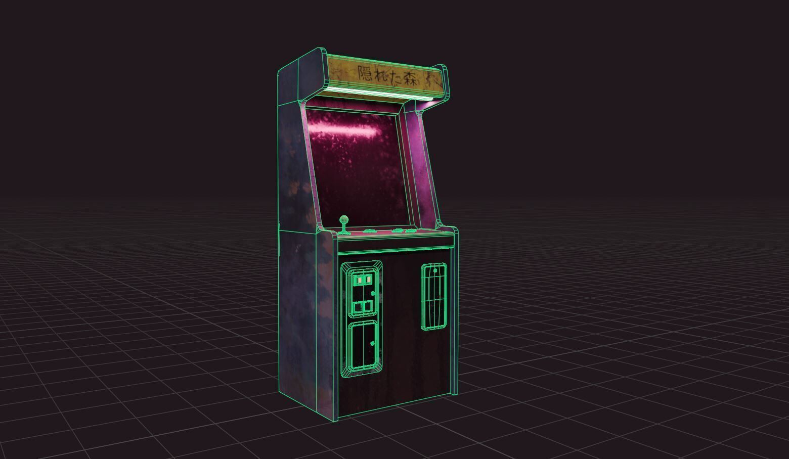 Rusty Japanase Arcade Free low-poly 3D model_3