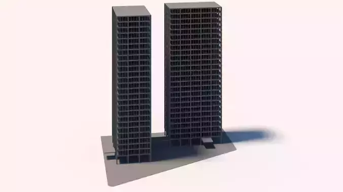 Lake Shore Drive Mies Van Der Rohe 3D model Lake Shore Drive Mies Van Der Rohe 3D model