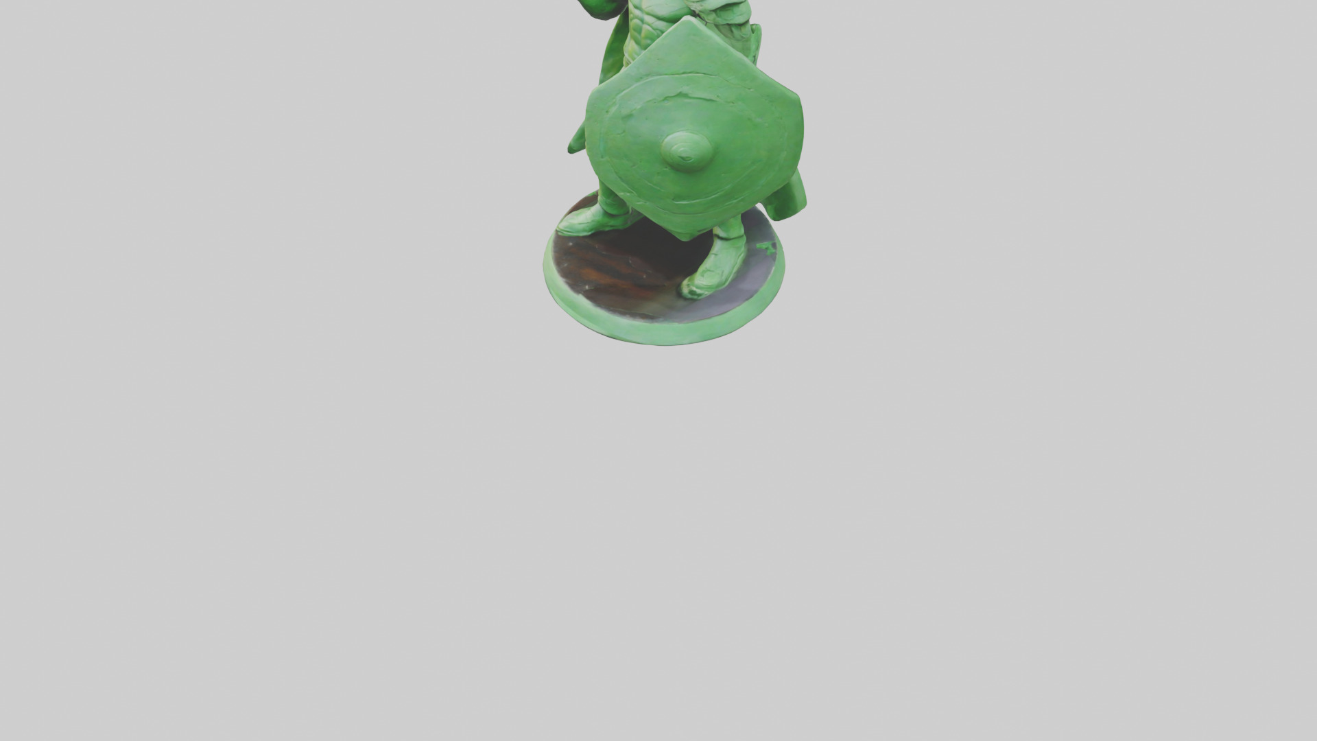 Green Warrior Sculpture model Low-poly 3D model_5