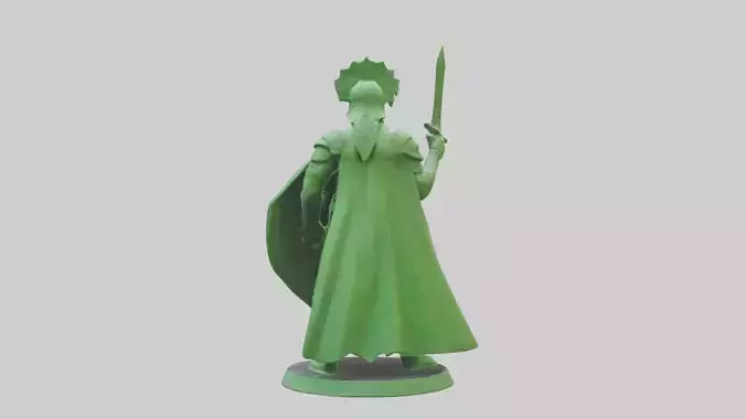 Green Warrior Sculpture model