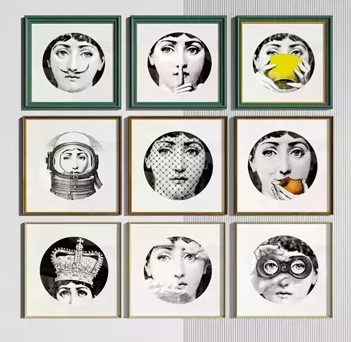 painting portrait American hanging