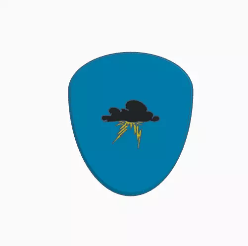GUITAR PICK LIGHTNING 3D print model_0