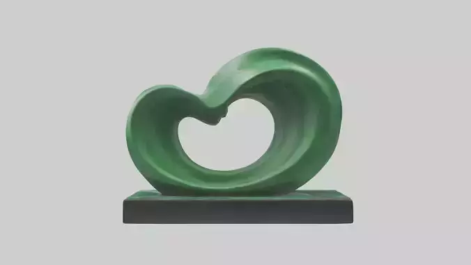 Green Wave Statue model