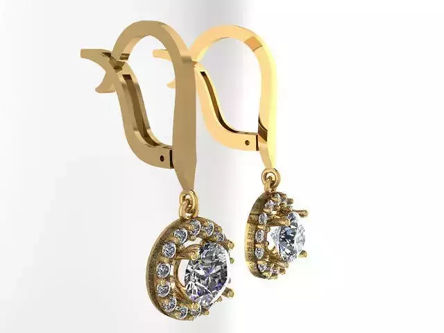 earrings jewellry 3d designer