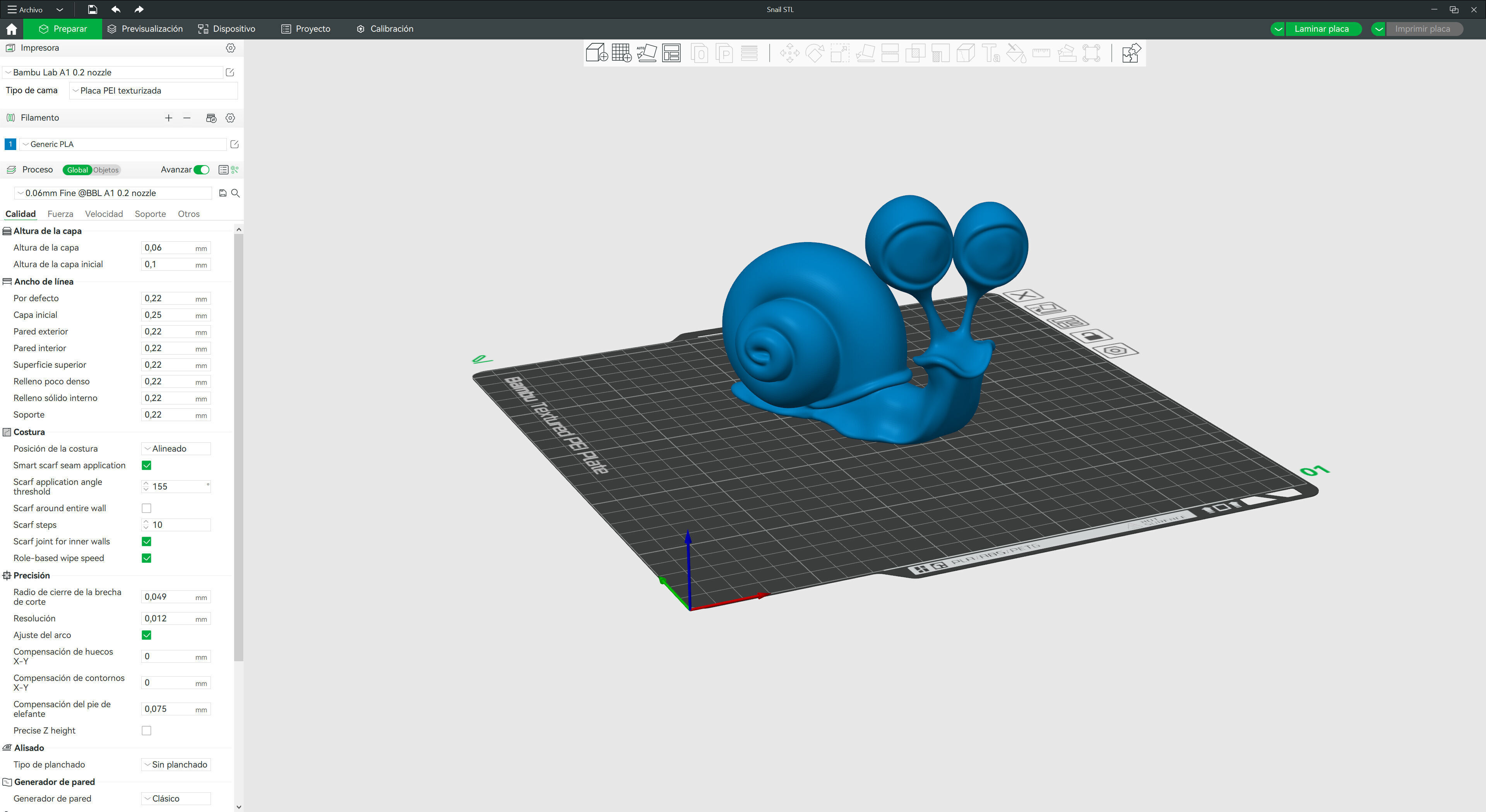 Funny snail 3D print model_10