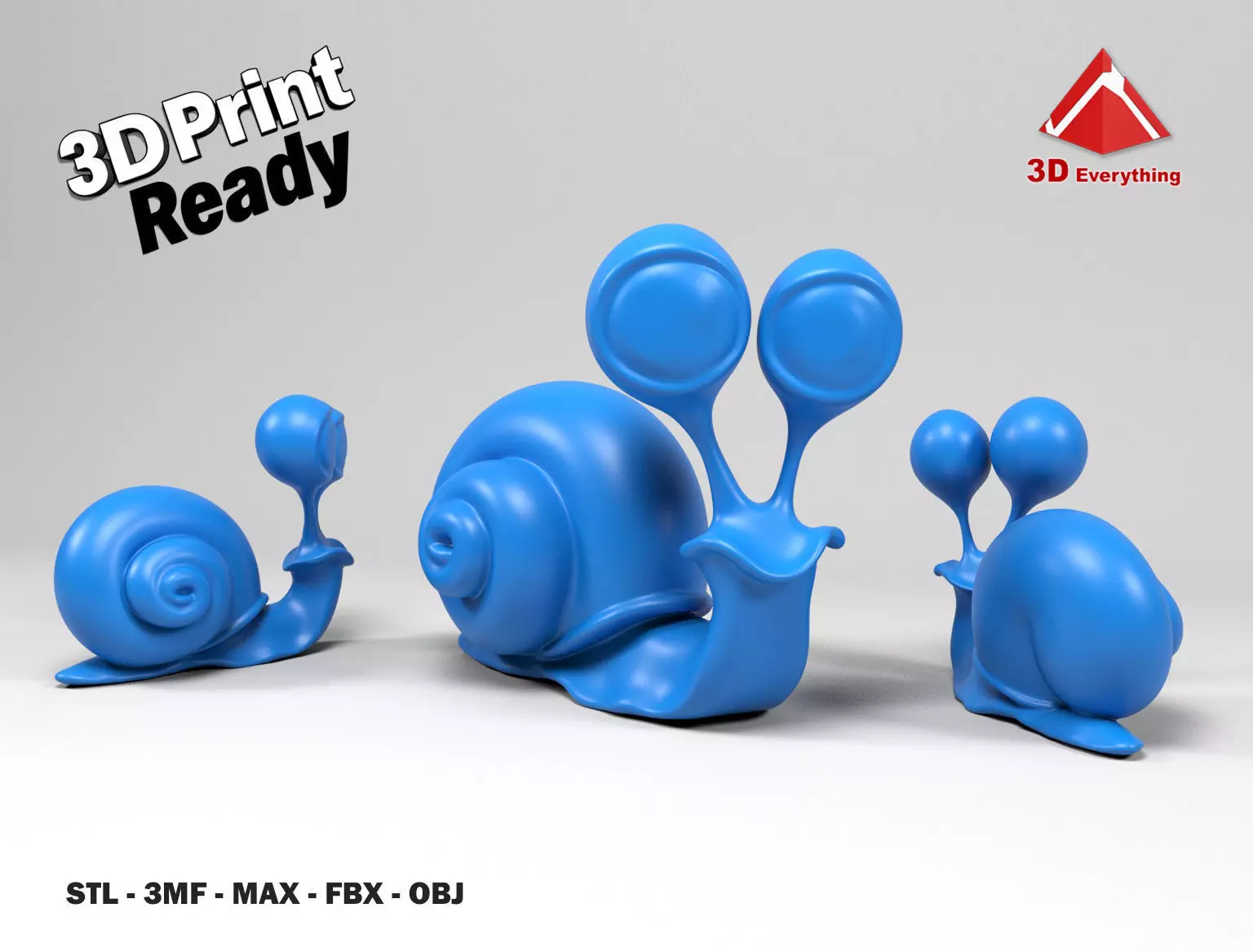 Funny snail 3D print model_0