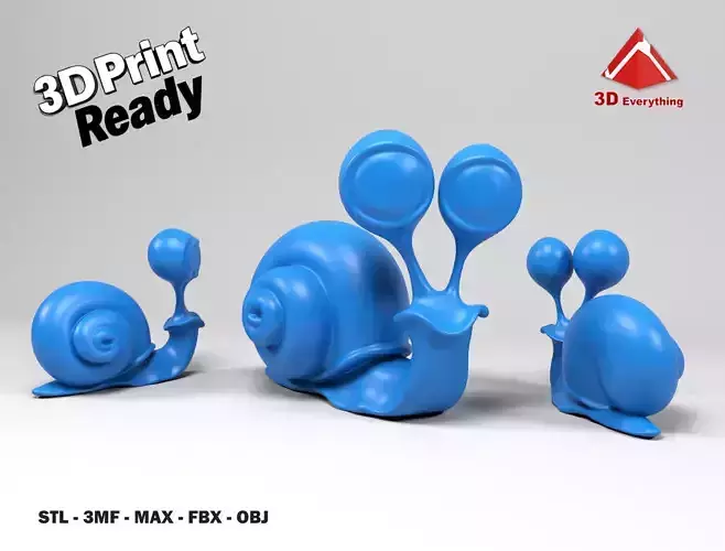 Funny snail 3D print model