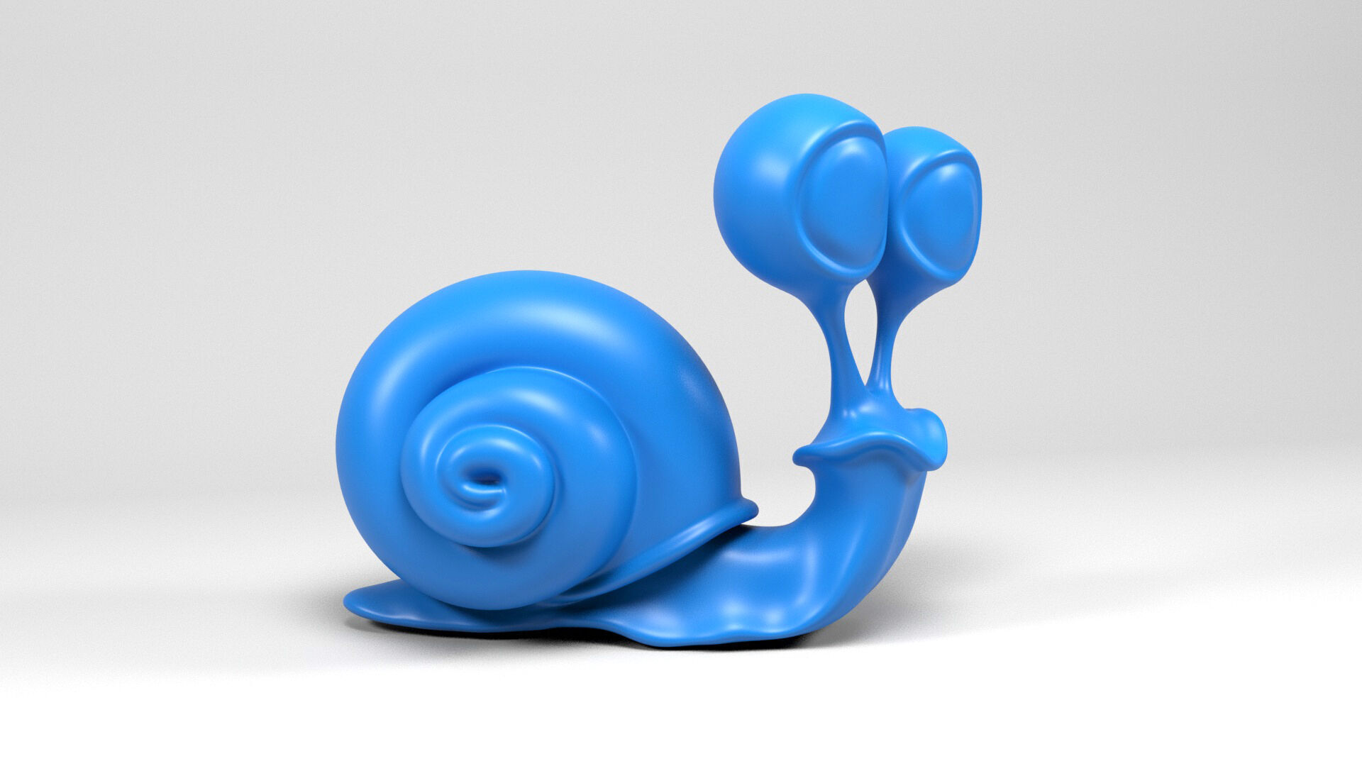Funny snail 3D print model_2