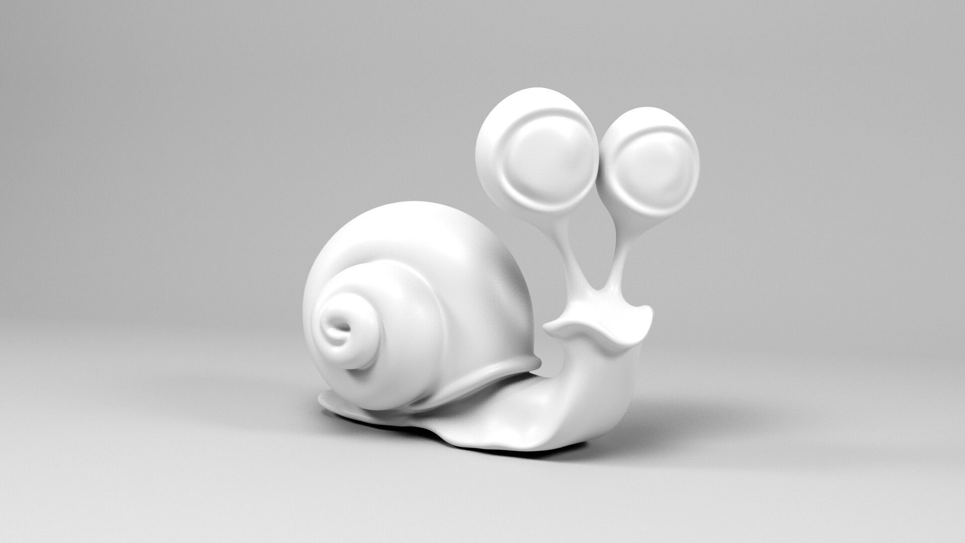 Funny snail 3D print model_8
