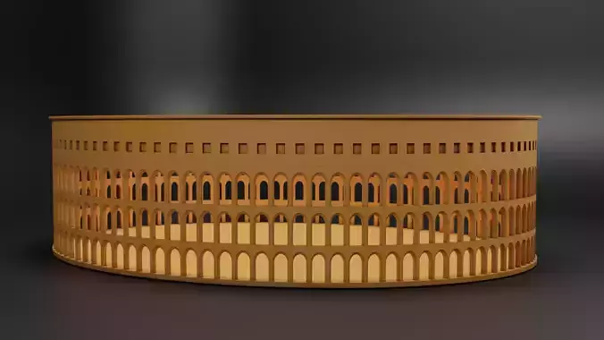 Roman Coliseum Low Poly 3D Model 