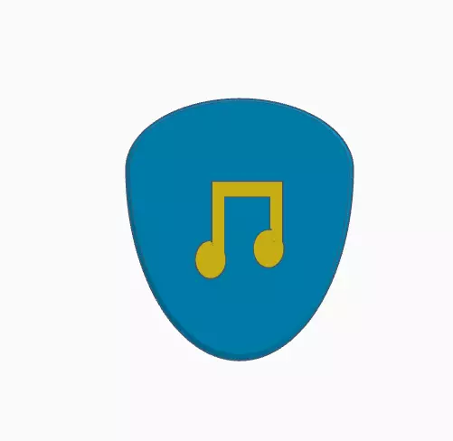 GUITAR PICK NOTES 3D print model_0