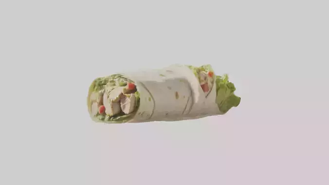Grilled chicken Caesar wrap model