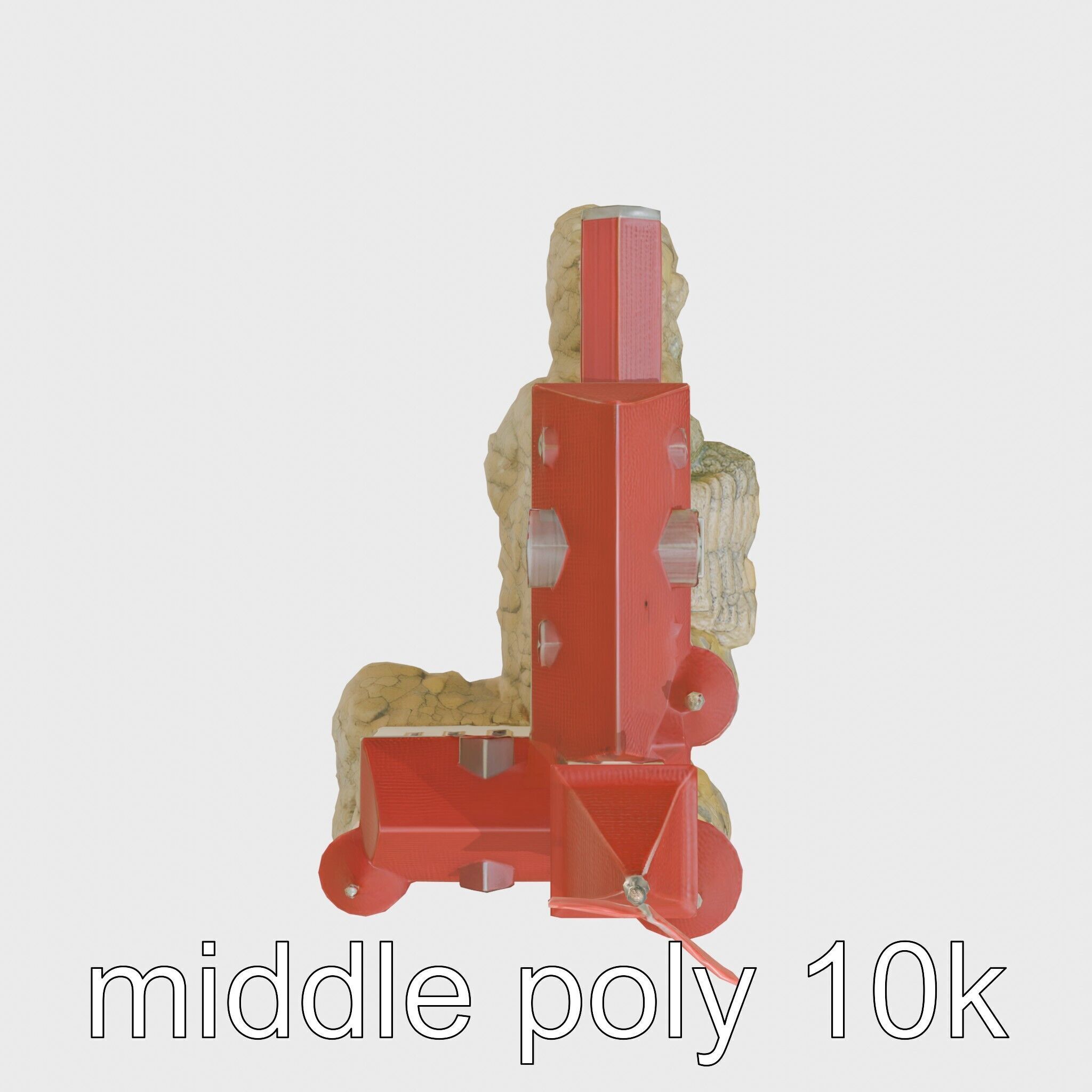 Golden Shwedagon Pagoda Architectural Model Low-poly 3D model_15