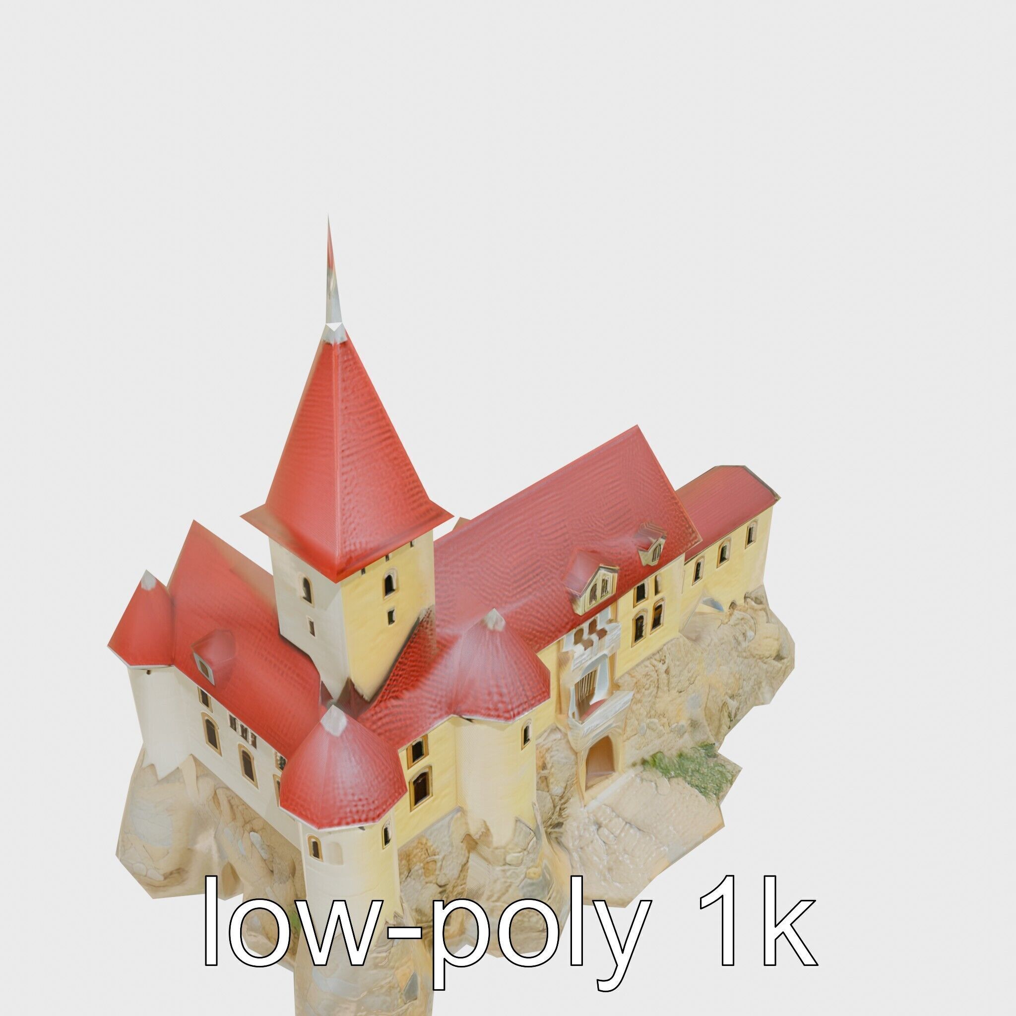 Golden Shwedagon Pagoda Architectural Model Low-poly 3D model_22