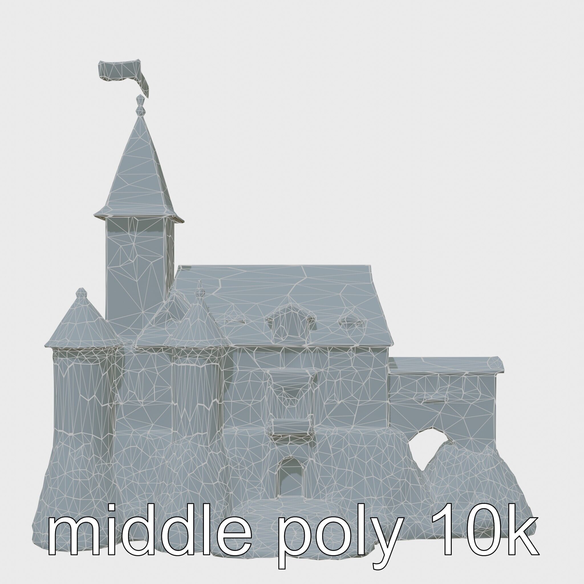 Golden Shwedagon Pagoda Architectural Model Low-poly 3D model_12