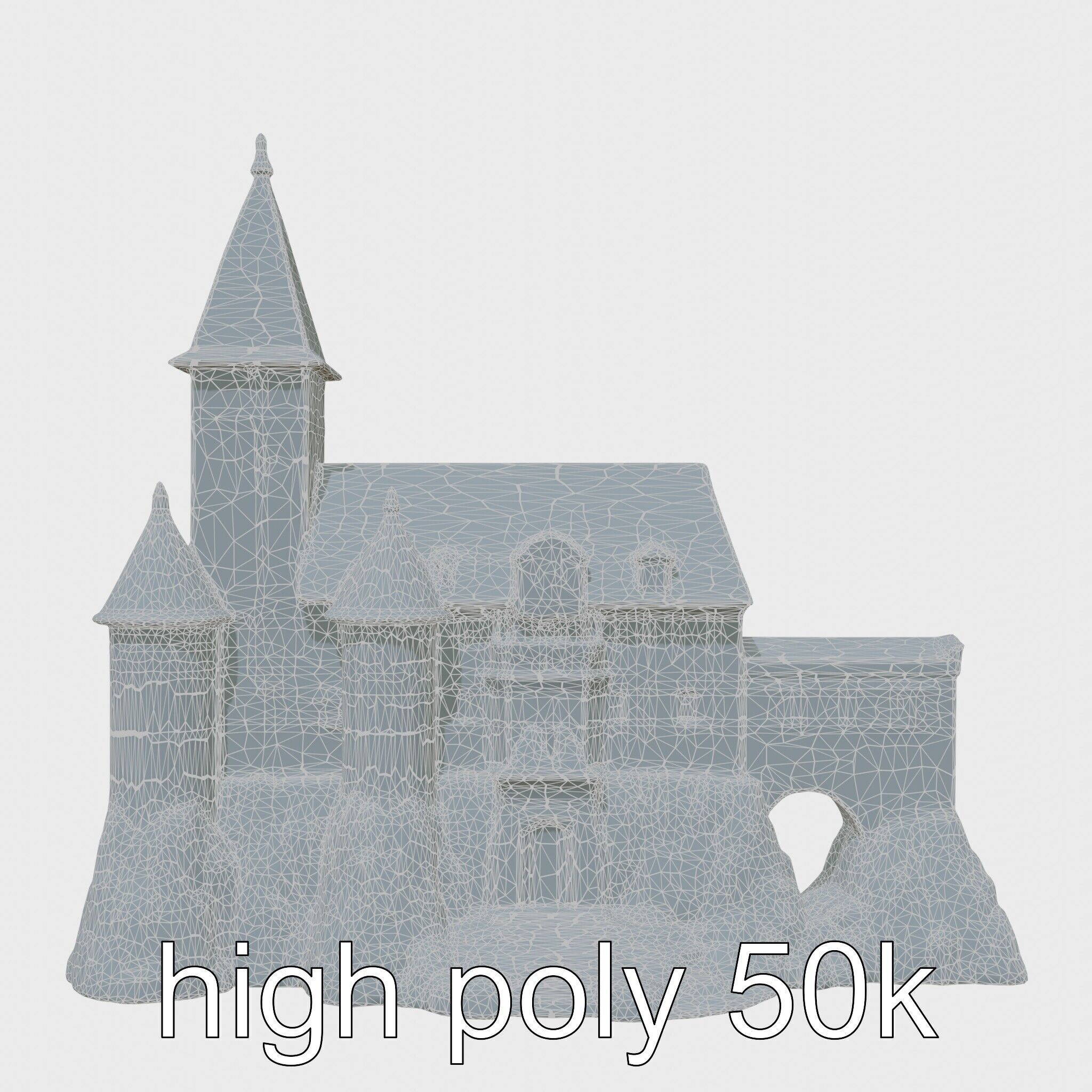 Golden Shwedagon Pagoda Architectural Model Low-poly 3D model_35