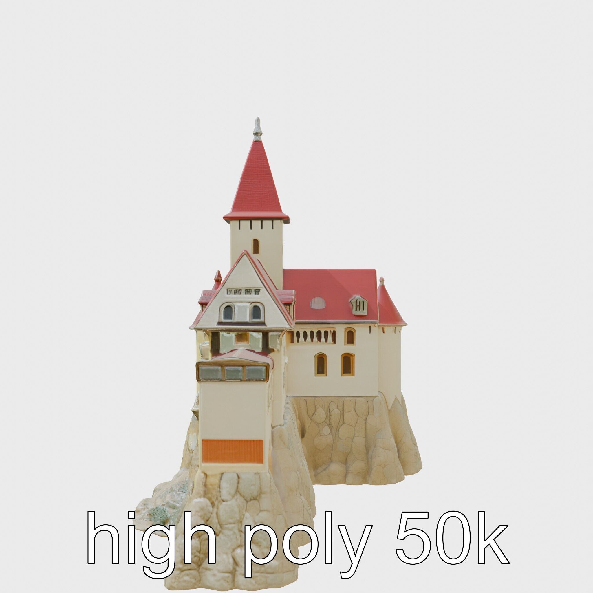 Golden Shwedagon Pagoda Architectural Model Low-poly 3D model_14