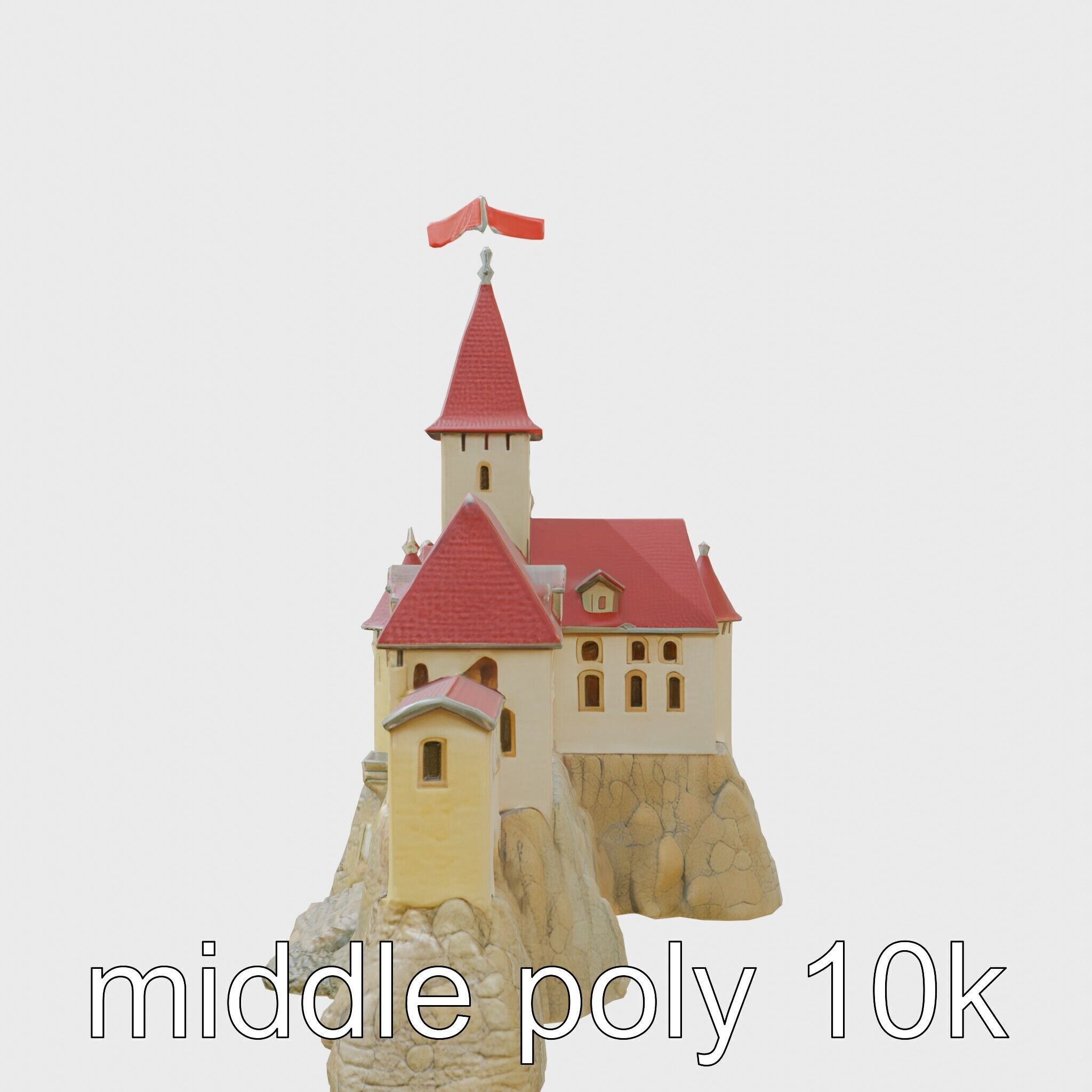 Golden Shwedagon Pagoda Architectural Model Low-poly 3D model_17