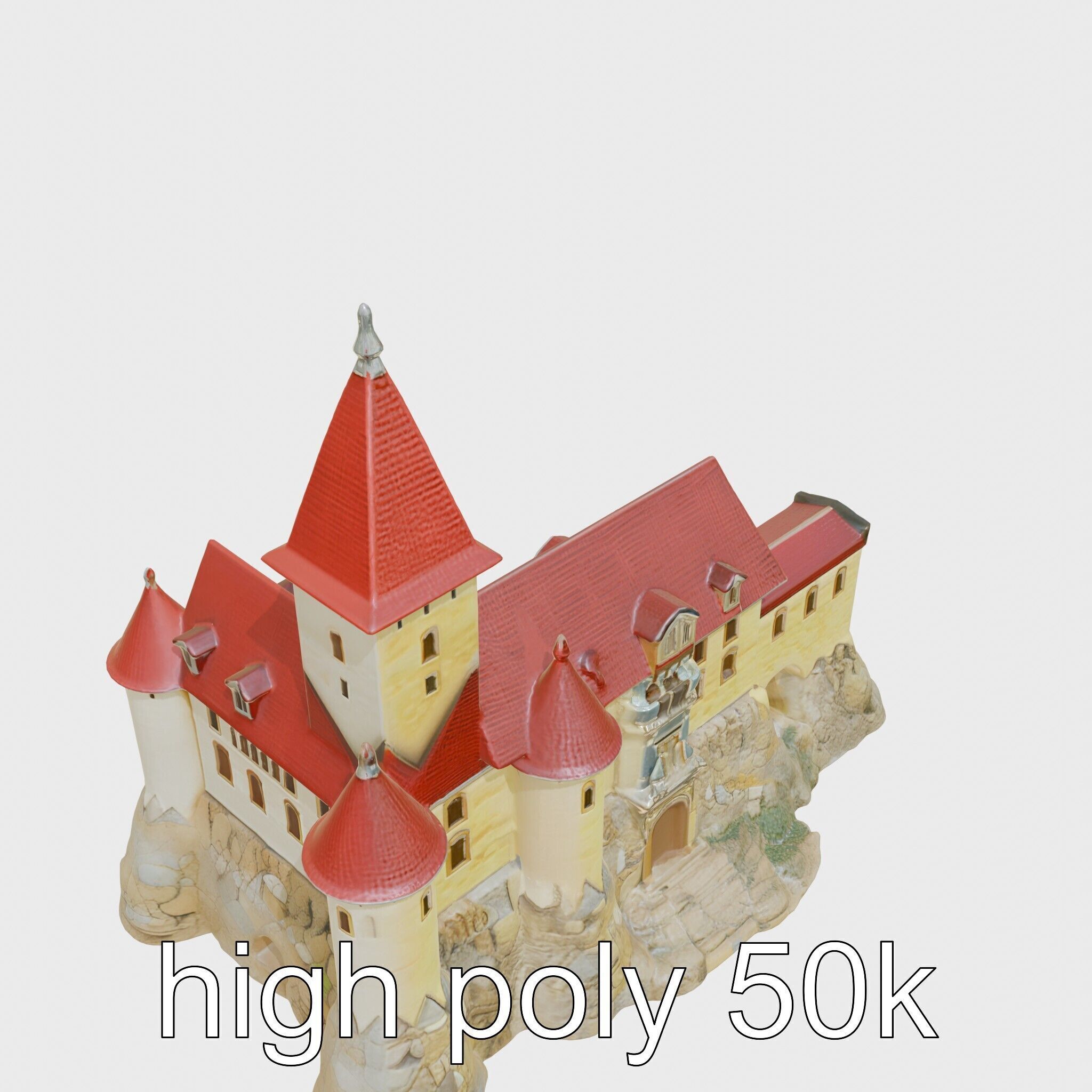 Golden Shwedagon Pagoda Architectural Model Low-poly 3D model_26