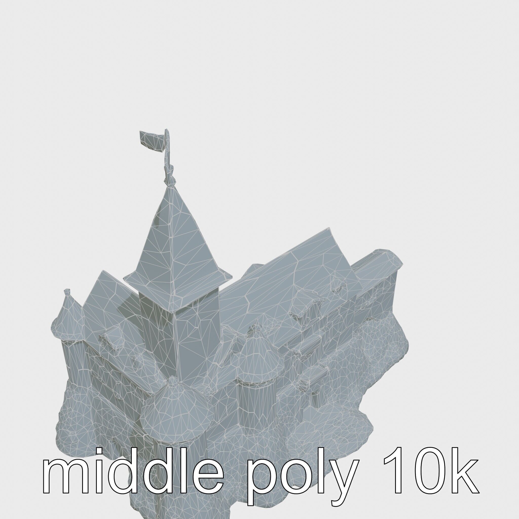 Golden Shwedagon Pagoda Architectural Model Low-poly 3D model_24