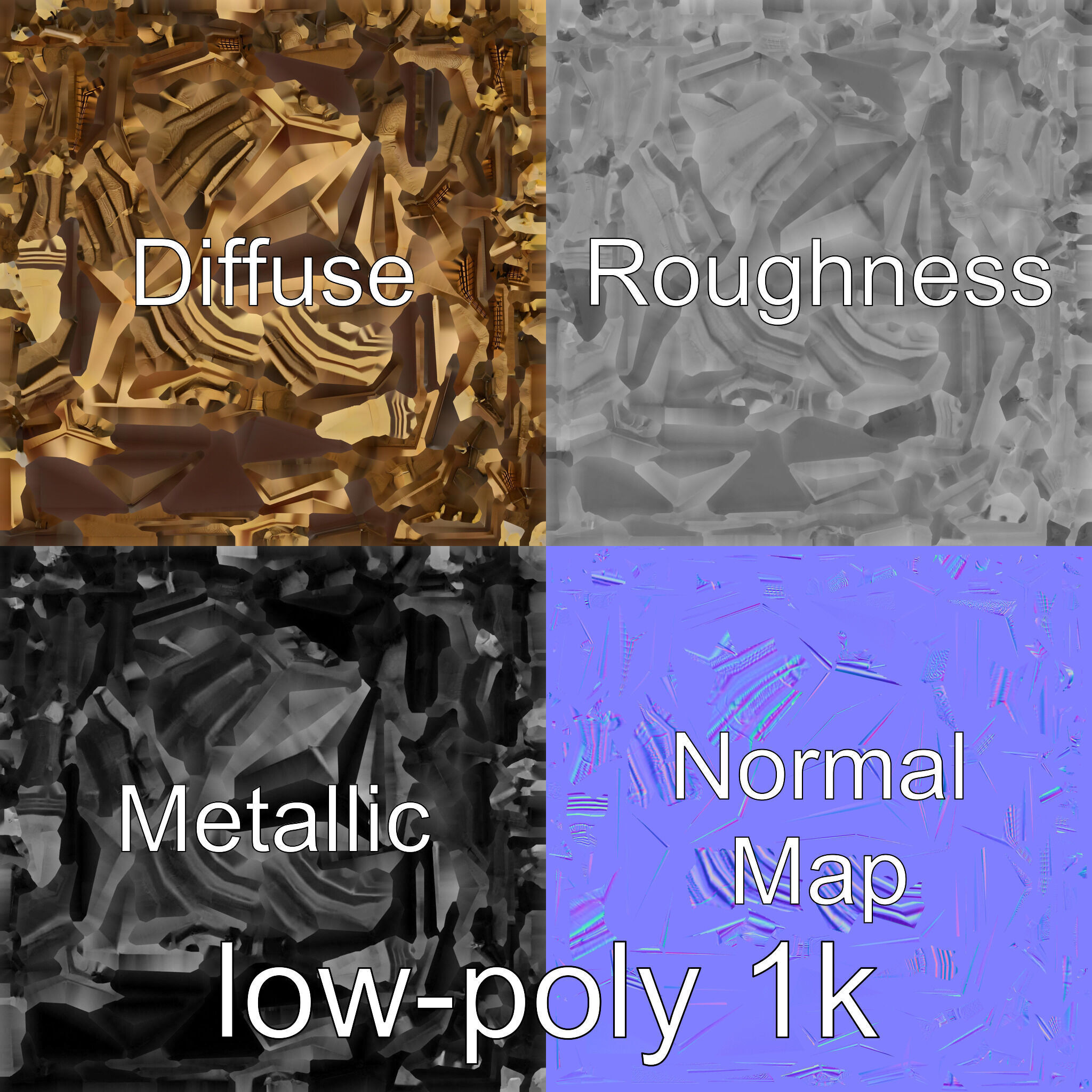 Golden Shwedagon Pagoda Architectural Model Low-poly 3D model_38