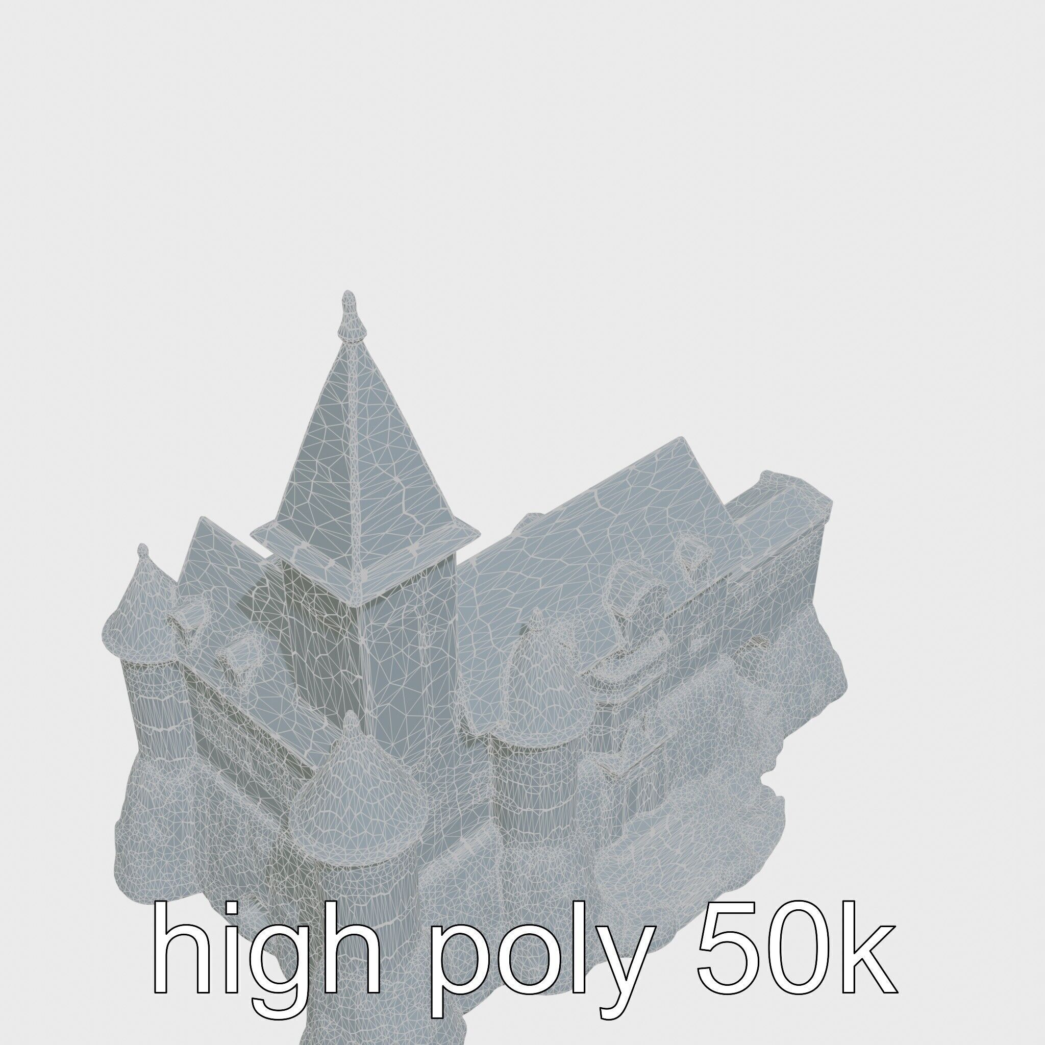 Golden Shwedagon Pagoda Architectural Model Low-poly 3D model_25