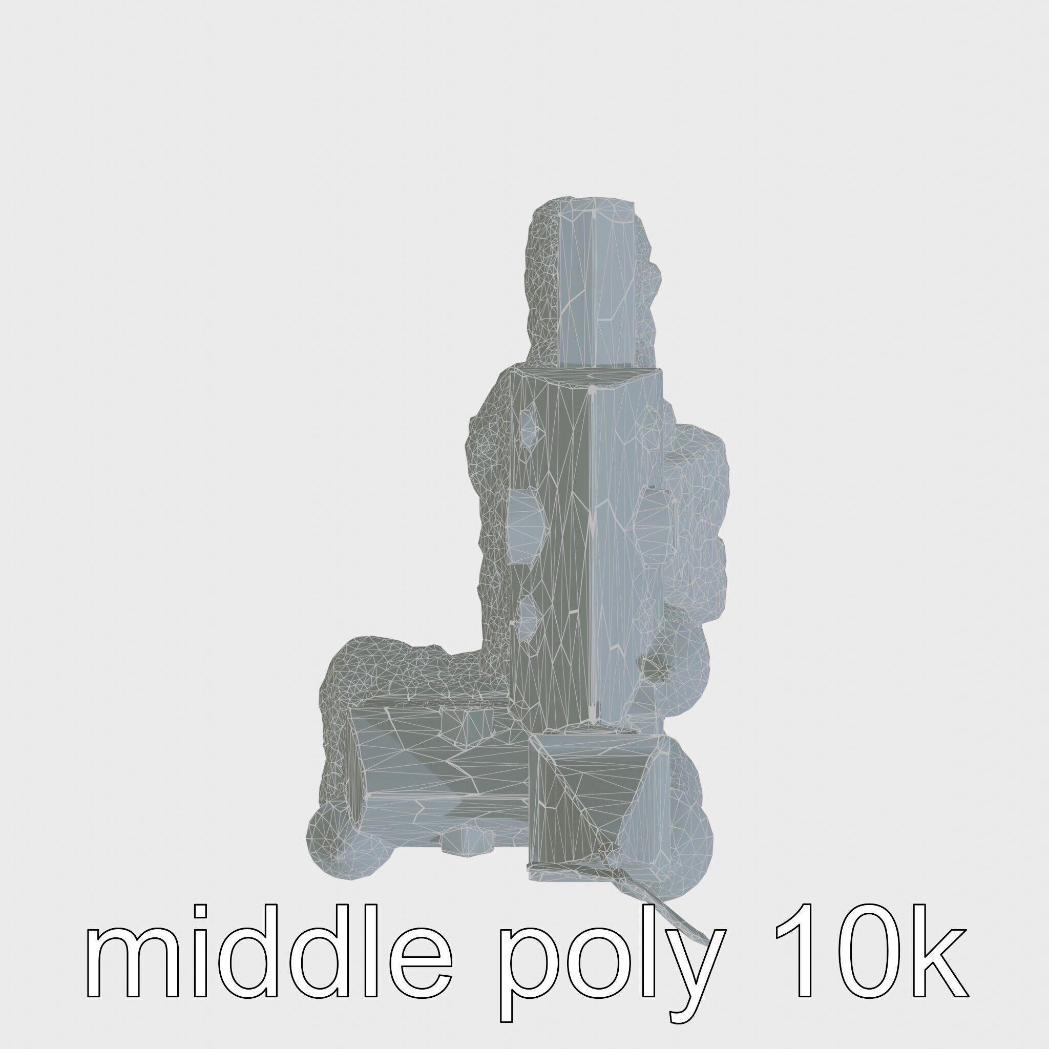 Golden Shwedagon Pagoda Architectural Model Low-poly 3D model_20