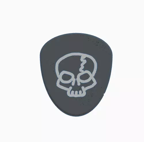 GUITAR PICK SKULL 3D print model_0
