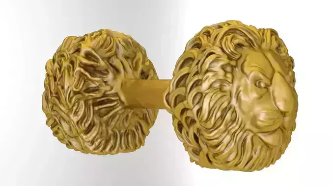 lion head dumble 3D print model