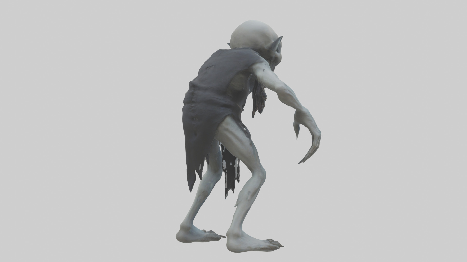 Grim ghoul model Low-poly 3D model_2