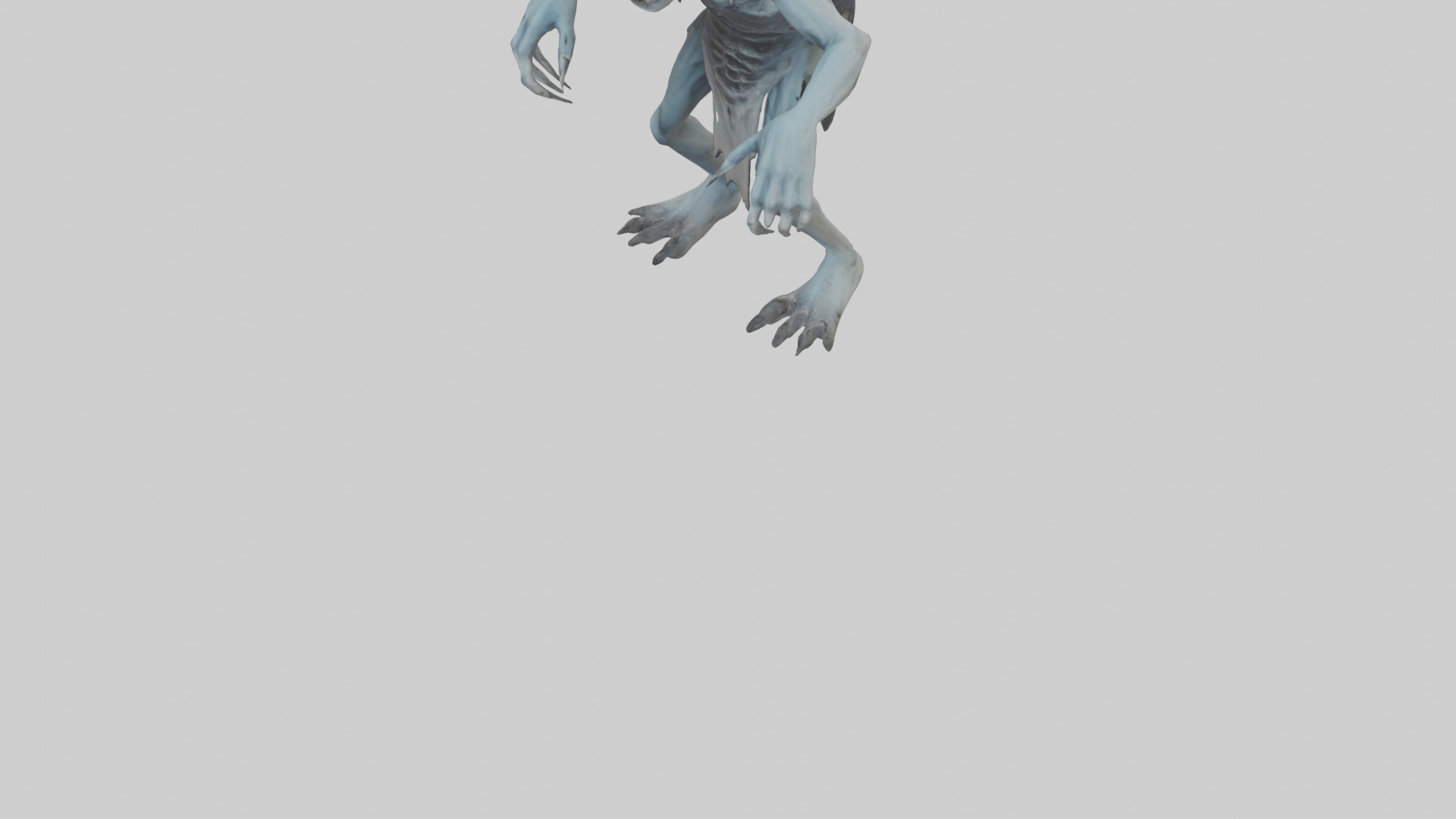Grim ghoul model Low-poly 3D model_5