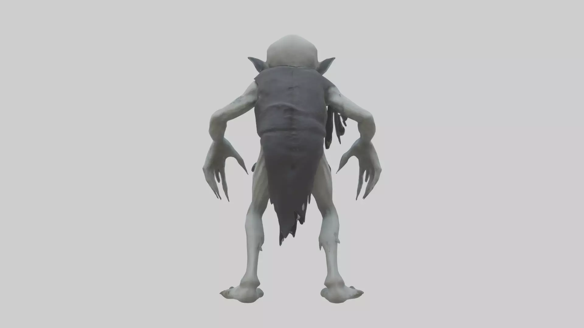 Grim ghoul model Low-poly 3D model_0