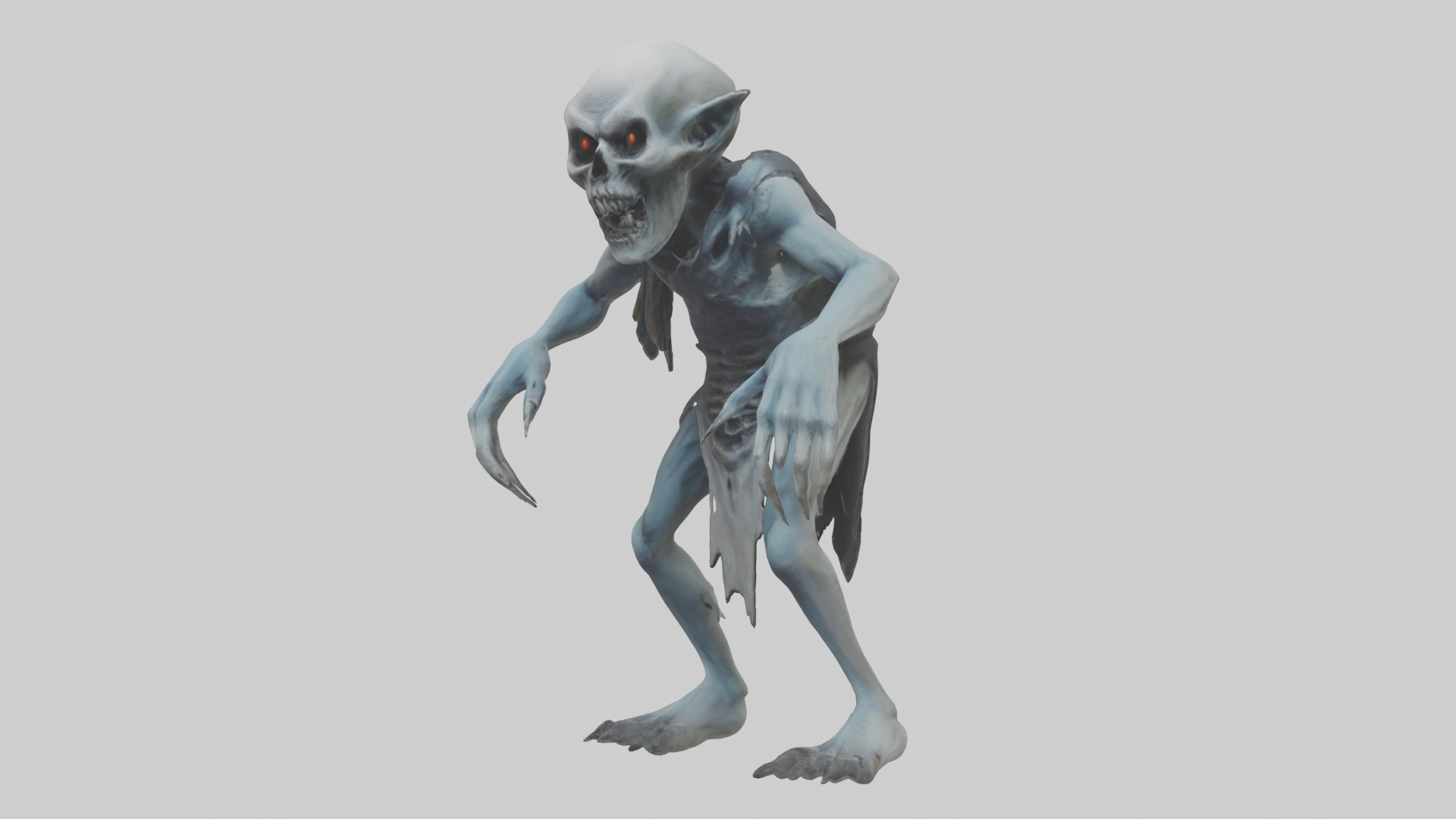 Grim ghoul model Low-poly 3D model_10