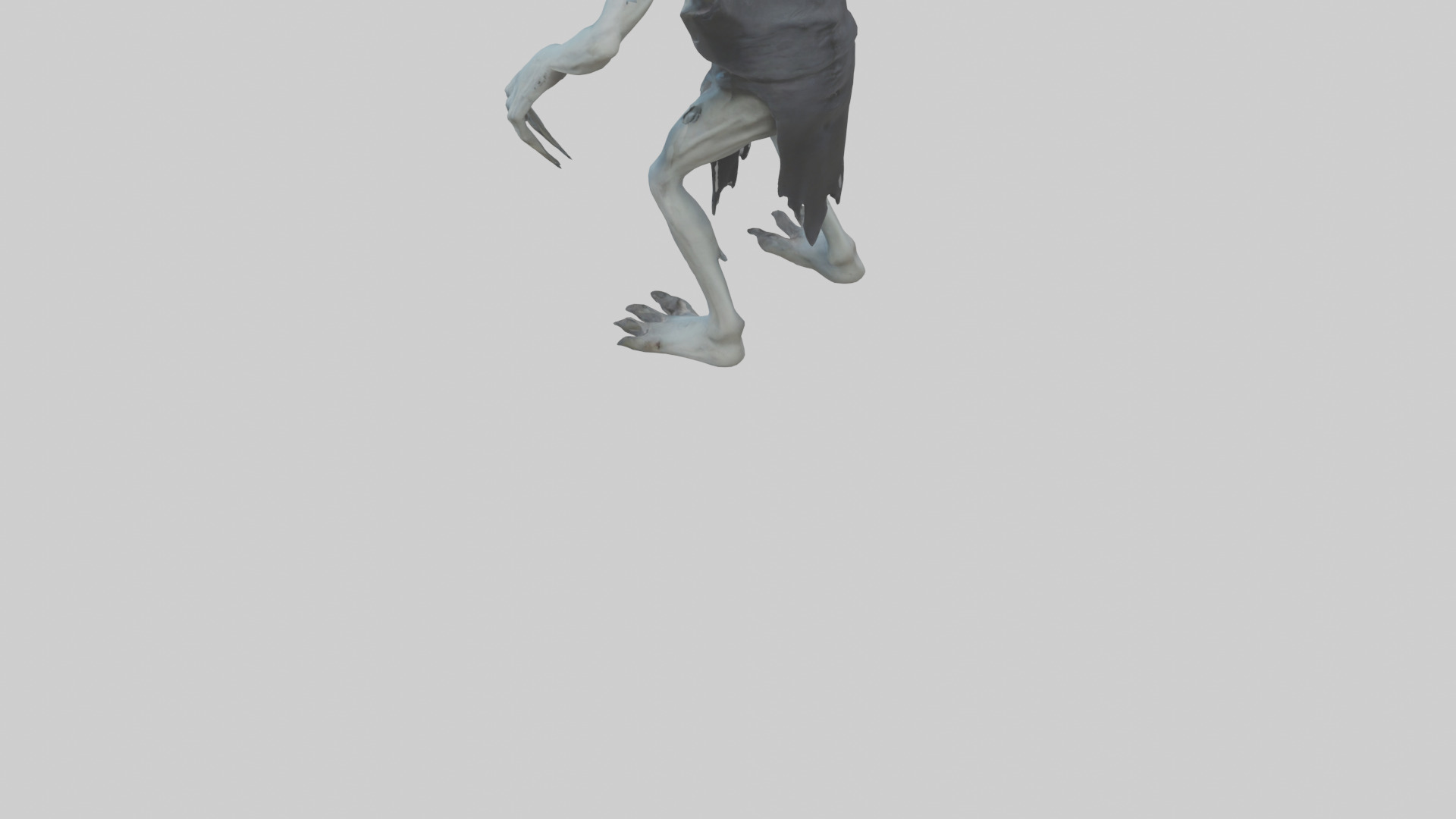 Grim ghoul model Low-poly 3D model_3