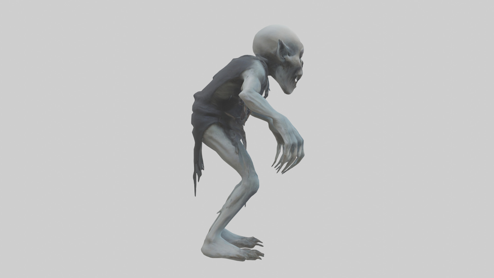 Grim ghoul model Low-poly 3D model_13