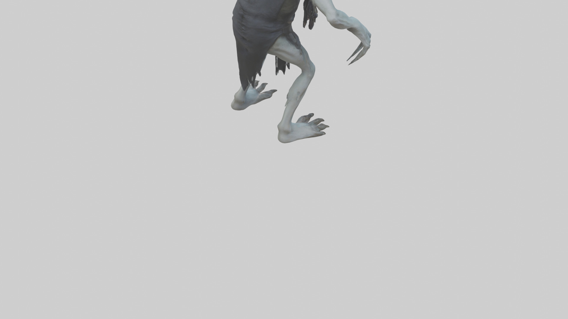 Grim ghoul model Low-poly 3D model_4