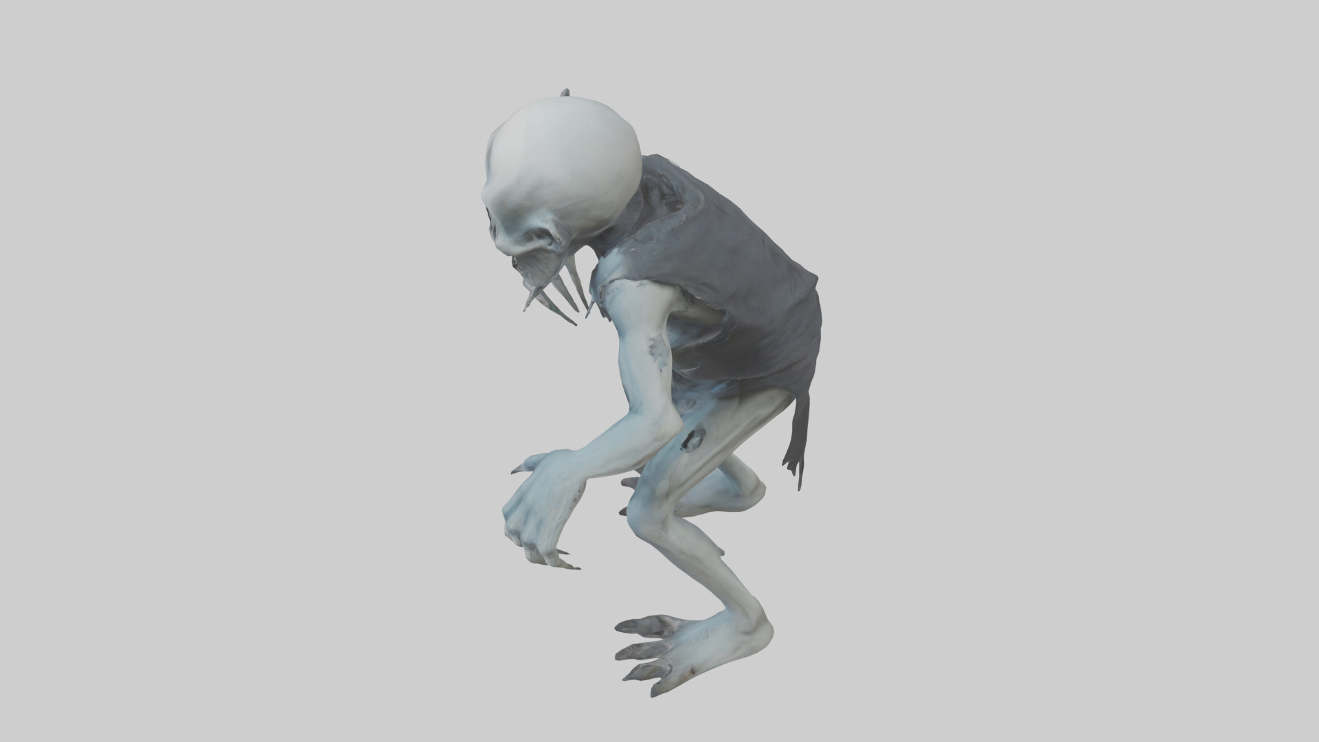 Grim ghoul model Low-poly 3D model_17
