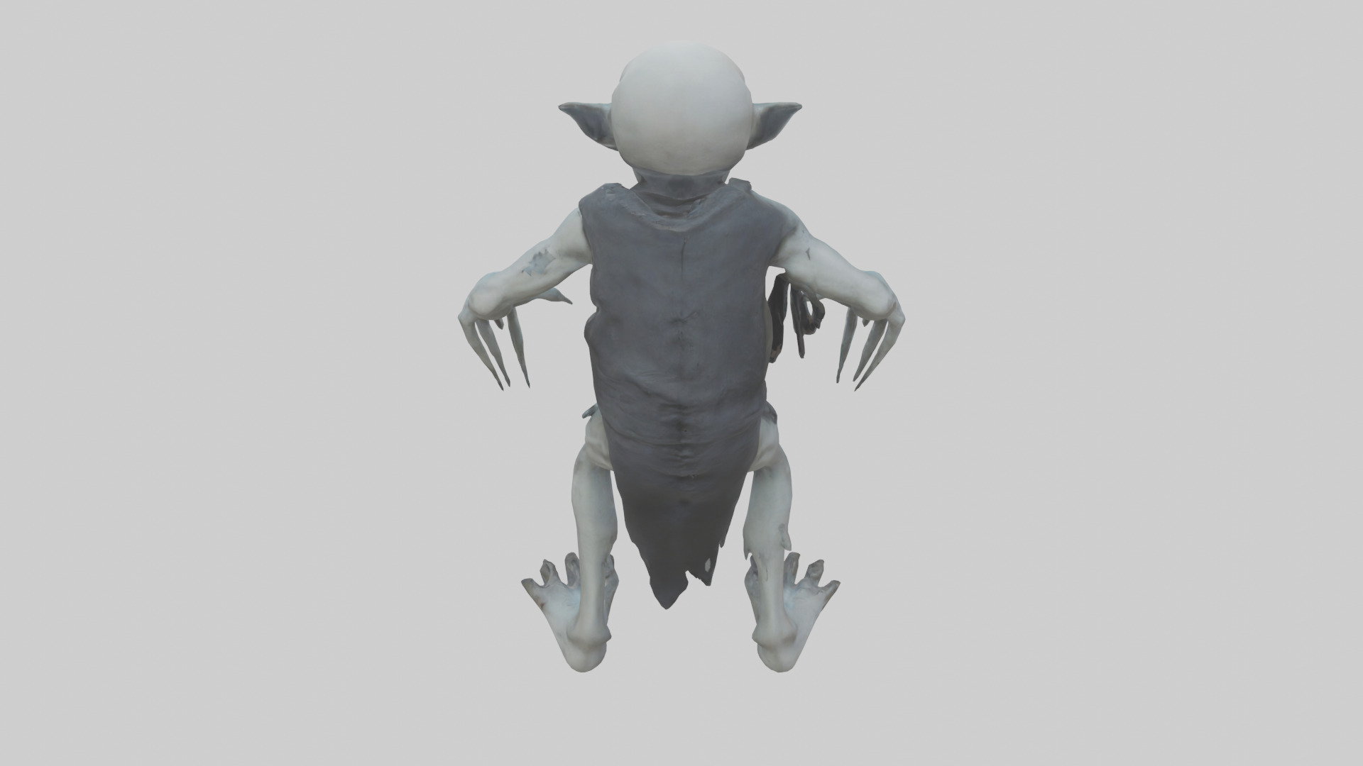 Grim ghoul model Low-poly 3D model_15