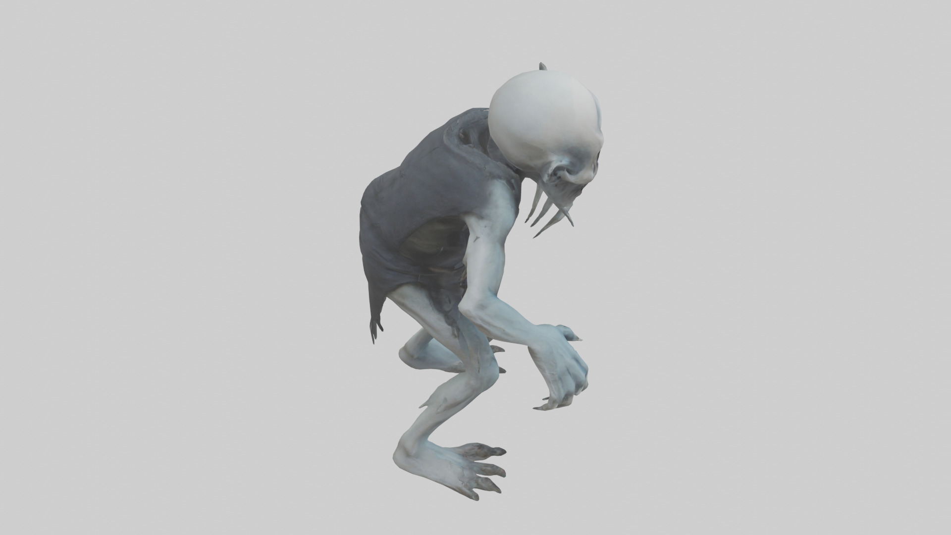 Grim ghoul model Low-poly 3D model_18